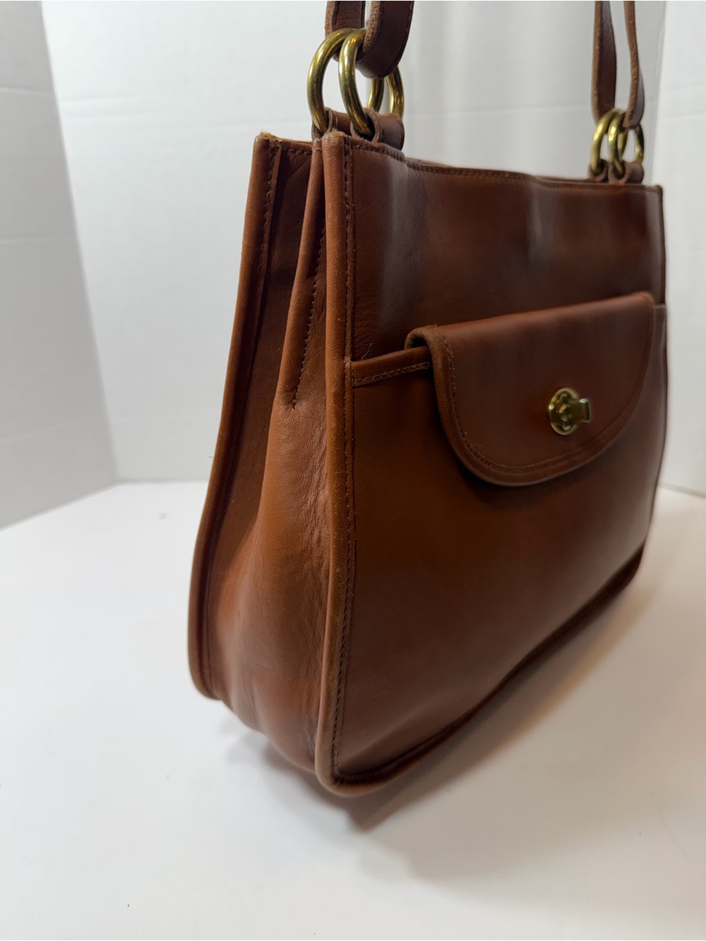 Vintage Hunt Club Classic Brown Leather Shoulder Bag - Picture 3 of 7